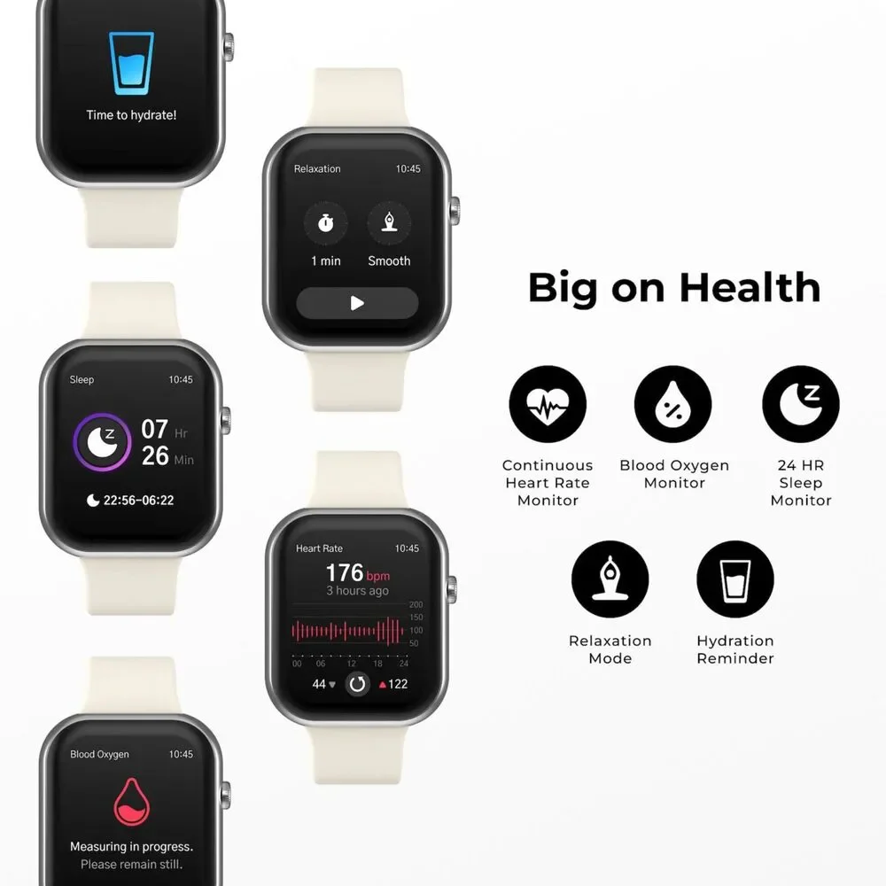 iTouch TOUCH AIR 5 Smartwatch 1.85-Inch AMOLED Display & Heart Rate Monitor, NIB